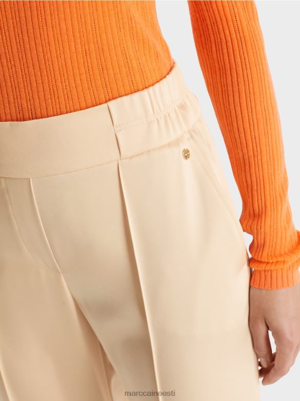 Marc Cain Riietus washingtoni midi pikkused laia säärega püksid J8DT553 tume kreem