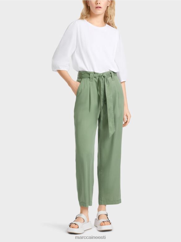 Marc Cain Riietus welleri "koos ümbermõtlema" püksid J8DT652 müstiline roheline