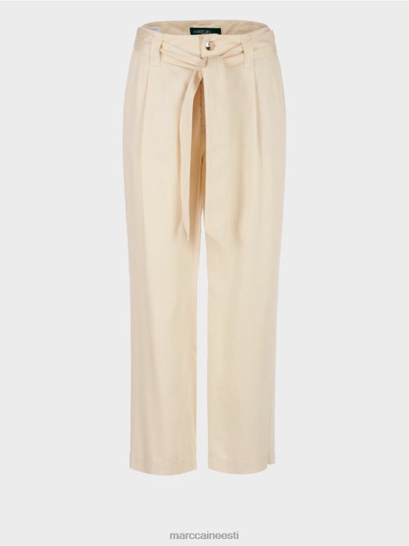 Marc Cain Riietus welleri \"koos ümbermõtlema\" püksid J8DT657 kreem