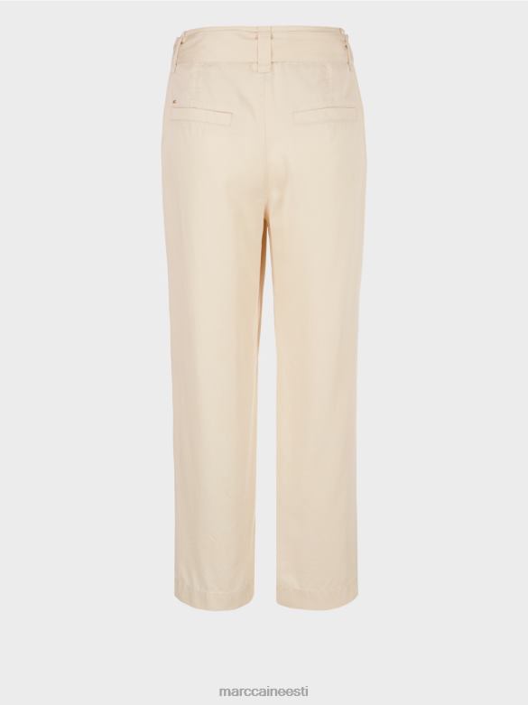 Marc Cain Riietus welleri \"koos ümbermõtlema\" püksid J8DT657 kreem