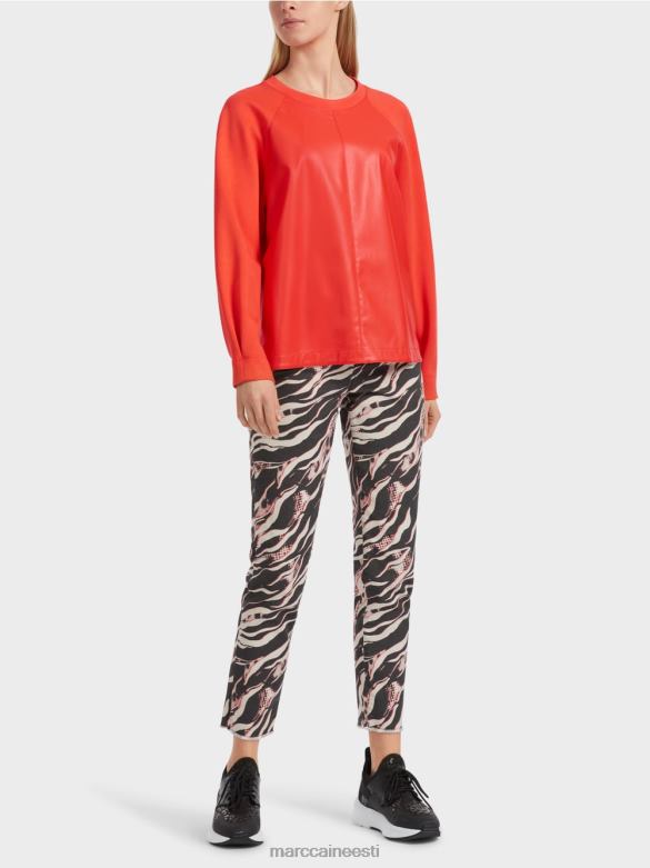 Marc Cain Riietus materjaliseguga raglaani dressipluus J8DT1223 campari