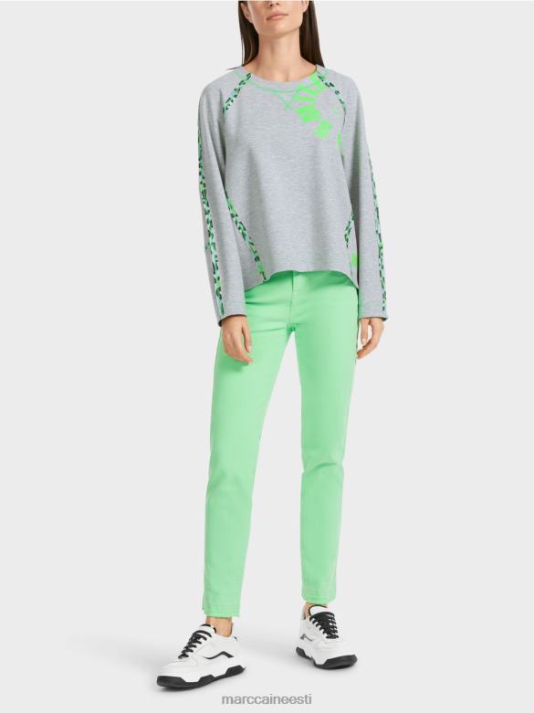 Marc Cain Riietus õmblusefektidega dressipluus J8DT1224 hõbehall