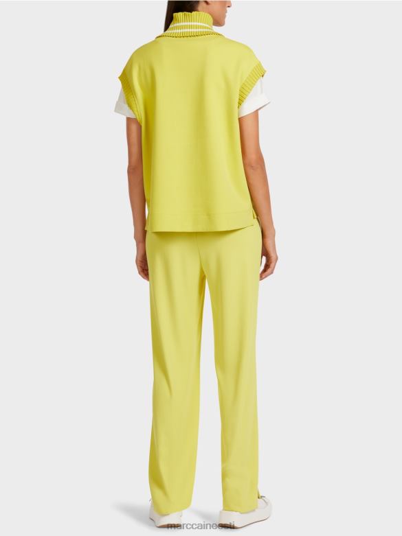 Marc Cain Riietus varrukateta topp sooniku kraega J8DT1226 roheline väävel