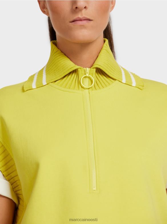 Marc Cain Riietus varrukateta topp sooniku kraega J8DT1226 roheline väävel