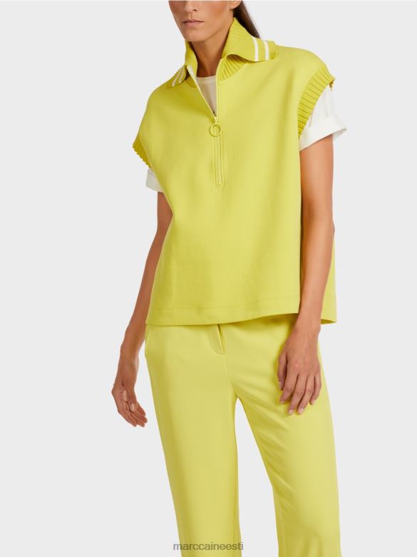 Marc Cain Riietus varrukateta topp sooniku kraega J8DT1226 roheline väävel