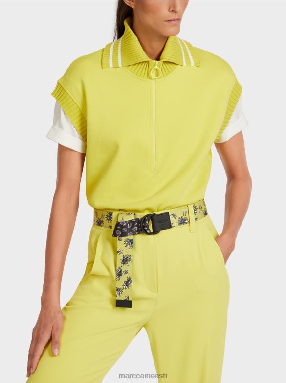 Marc Cain Riietus varrukateta topp sooniku kraega J8DT1226 roheline väävel