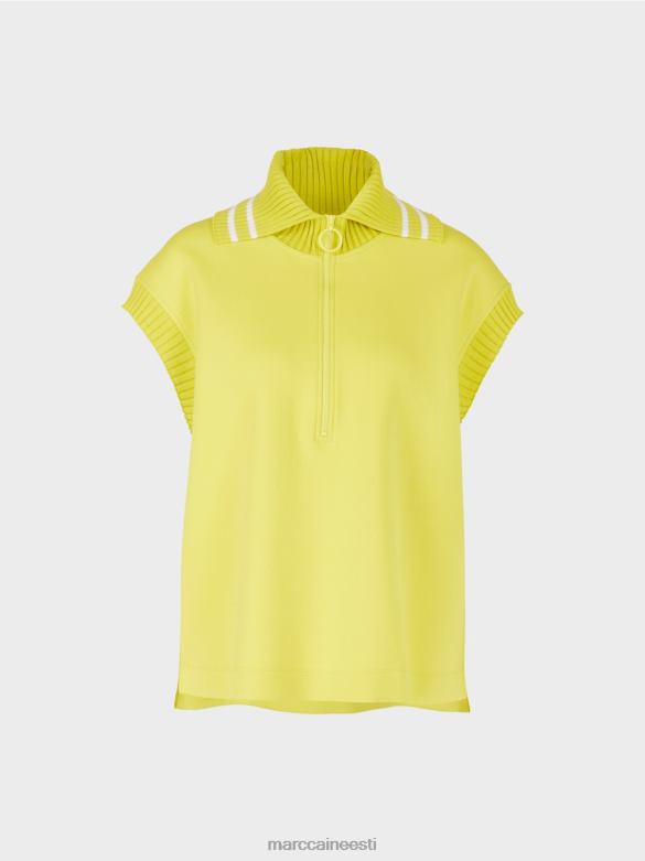 Marc Cain Riietus varrukateta topp sooniku kraega J8DT1226 roheline väävel