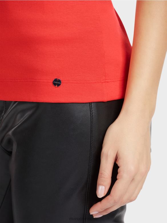 Marc Cain Riietus 3/4 pikkuste varrukatega t-särk J8DT1332 campari