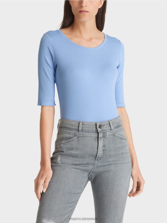 Marc Cain Riietus 3/4 pikkuste varrukatega t-särk J8DT1335 tume suvetaevas