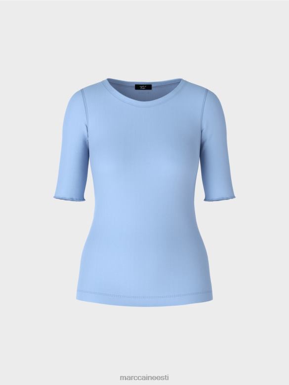 Marc Cain Riietus 3/4 pikkuste varrukatega t-särk J8DT1335 tume suvetaevas