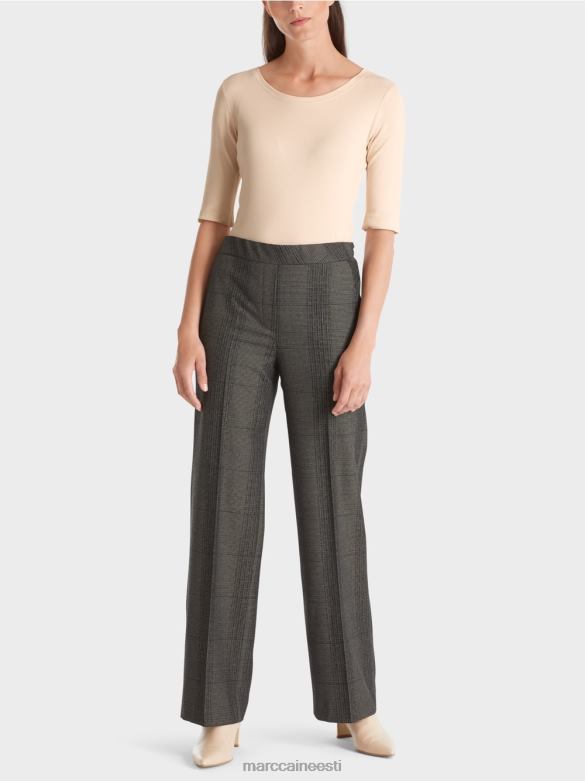 Marc Cain Riietus 3/4 pikkuste varrukatega t-särk J8DT1339 tume kreem