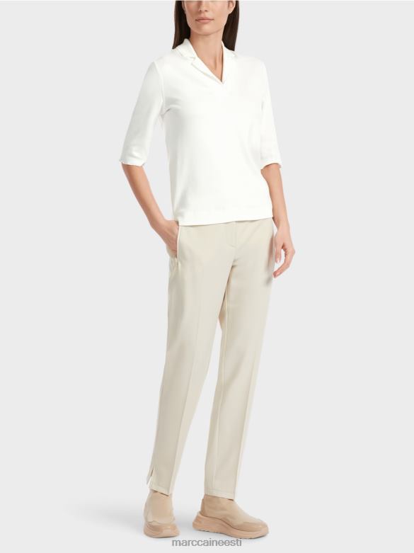 Marc Cain Riietus 3/4 varrukatega t-särk J8DT1300 määrdunudvalge