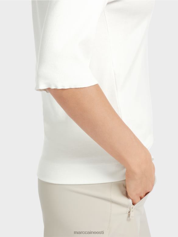 Marc Cain Riietus 3/4 varrukatega t-särk J8DT1300 määrdunudvalge