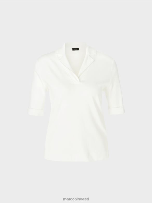 Marc Cain Riietus 3/4 varrukatega t-särk J8DT1300 määrdunudvalge