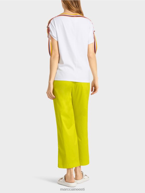 Marc Cain Riietus T-särk avalduse trükiga J8DT1384 valge