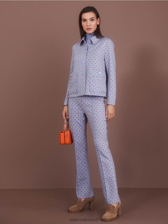 Marc Cain Riietus figuuri kallistav rullkaelusega T-särk J8DT1277 tume suvetaevas