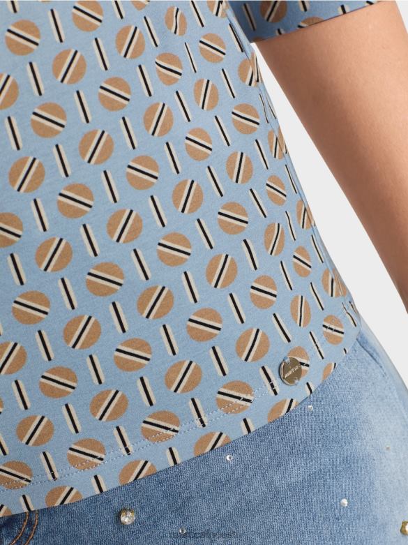 Marc Cain Riietus graafilise disainiga t-särk J8DT1281 tume suvetaevas