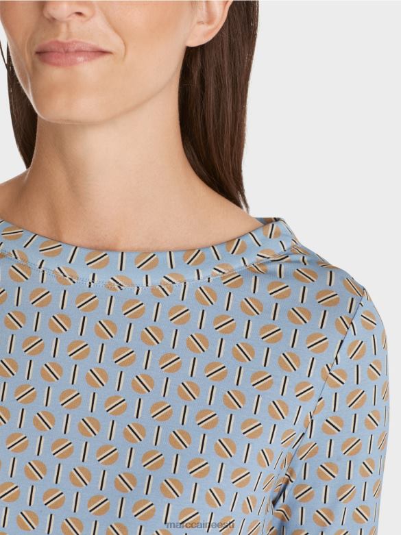 Marc Cain Riietus graafilise disainiga t-särk J8DT1281 tume suvetaevas