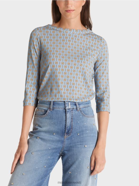 Marc Cain Riietus graafilise disainiga t-särk J8DT1281 tume suvetaevas