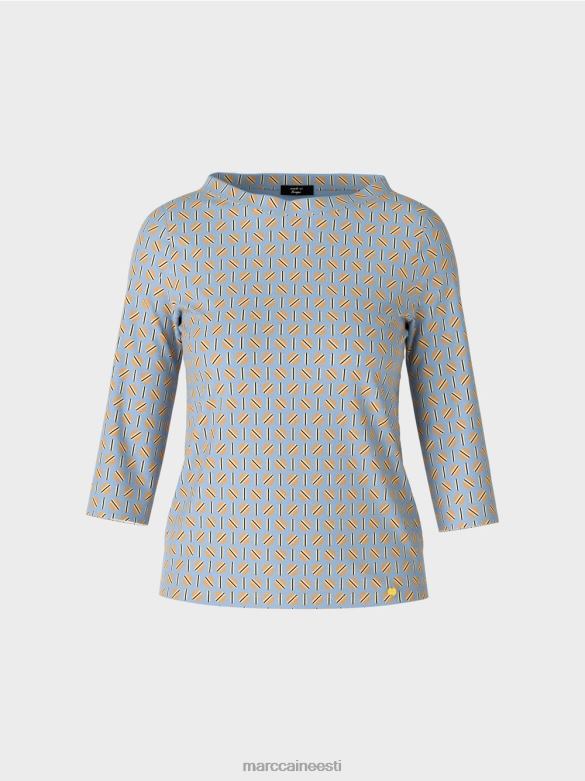 Marc Cain Riietus graafilise disainiga t-särk J8DT1281 tume suvetaevas