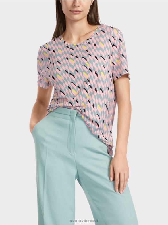 Marc Cain Riietus graafilise disainiga t-särk J8DT1314 tume taevasinine