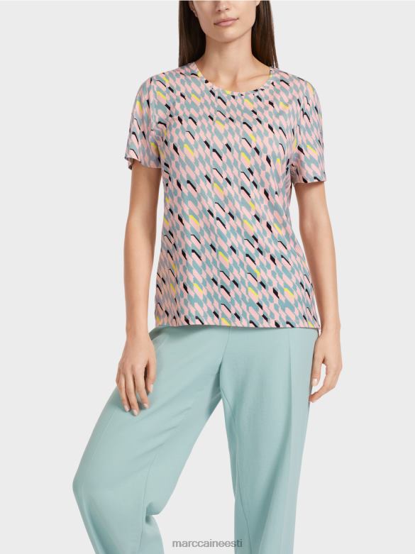 Marc Cain Riietus graafilise disainiga t-särk J8DT1314 tume taevasinine