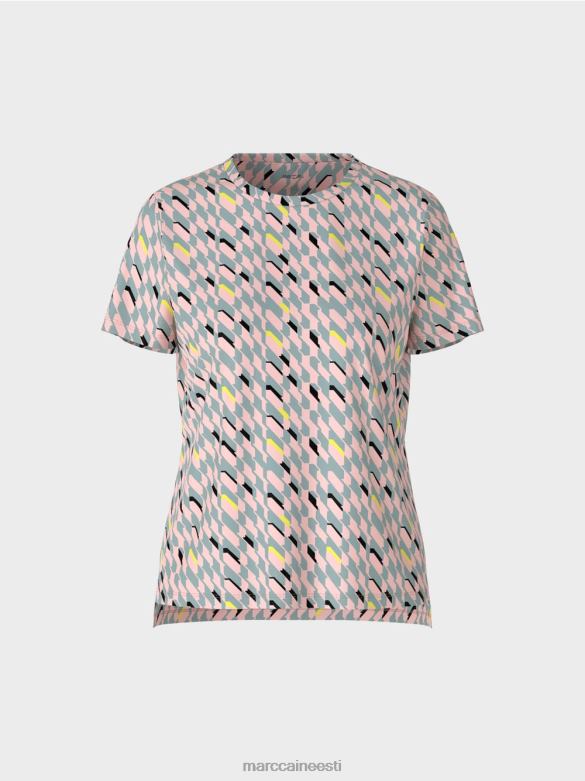 Marc Cain Riietus graafilise disainiga t-särk J8DT1314 tume taevasinine