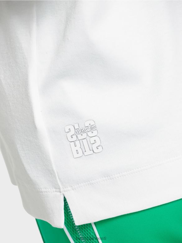 Marc Cain Riietus õhuline võrksisuga t-särk J8DT1361 valge