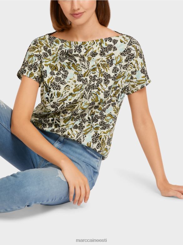 Marc Cain Riietus kärbitud kimonovarrukatega t-särk J8DT1424 pehme katuseaken