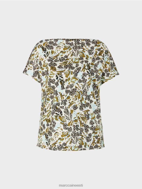 Marc Cain Riietus kärbitud kimonovarrukatega t-särk J8DT1424 pehme katuseaken