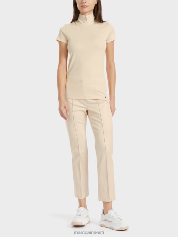 Marc Cain Riietus kõrge kaelusega t-särk J8DT1329 tume kreem