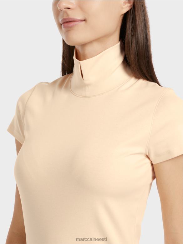 Marc Cain Riietus kõrge kaelusega t-särk J8DT1329 tume kreem