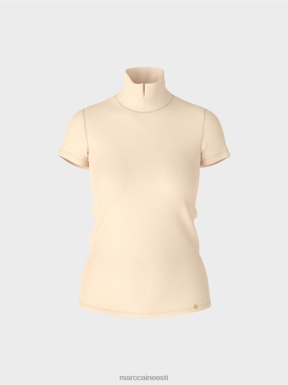 Marc Cain Riietus kõrge kaelusega t-särk J8DT1329 tume kreem