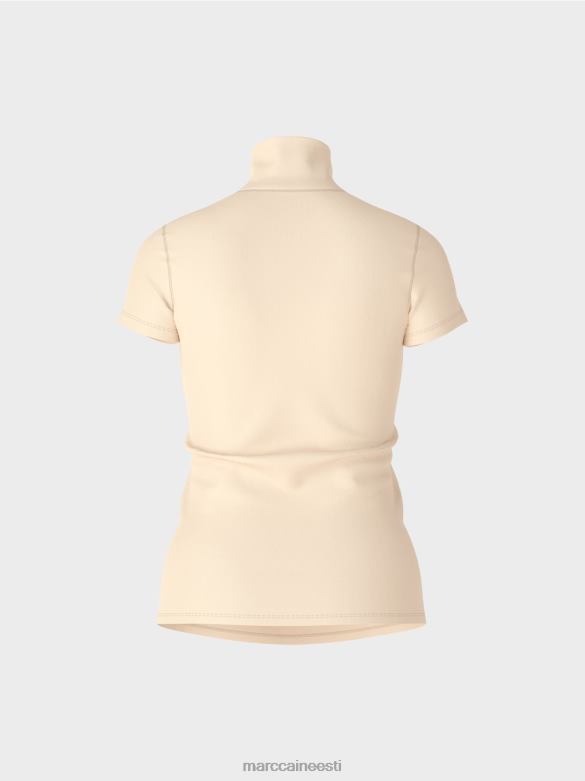 Marc Cain Riietus kõrge kaelusega t-särk J8DT1329 tume kreem