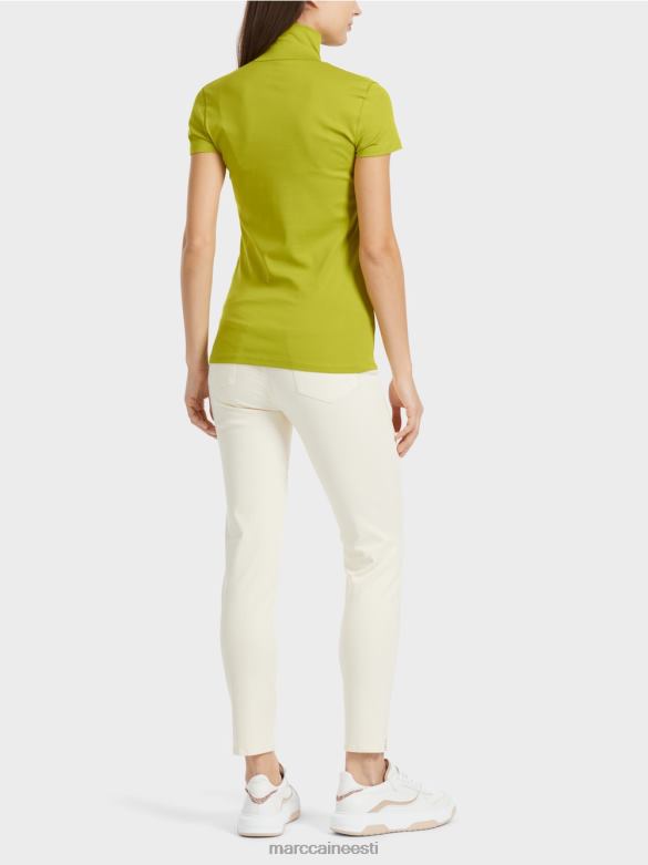 Marc Cain Riietus kõrge kaelusega t-särk J8DT1331 särav oliivroheline