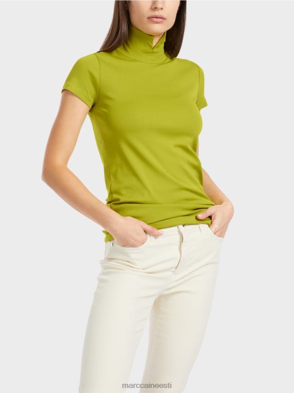 Marc Cain Riietus kõrge kaelusega t-särk J8DT1331 särav oliivroheline