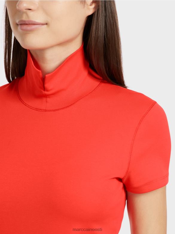 Marc Cain Riietus kõrge kaelusega t-särk J8DT1333 campari
