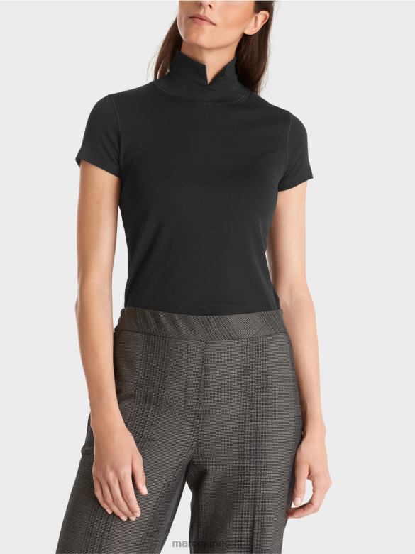 Marc Cain Riietus kõrge kaelusega t-särk J8DT1342 must