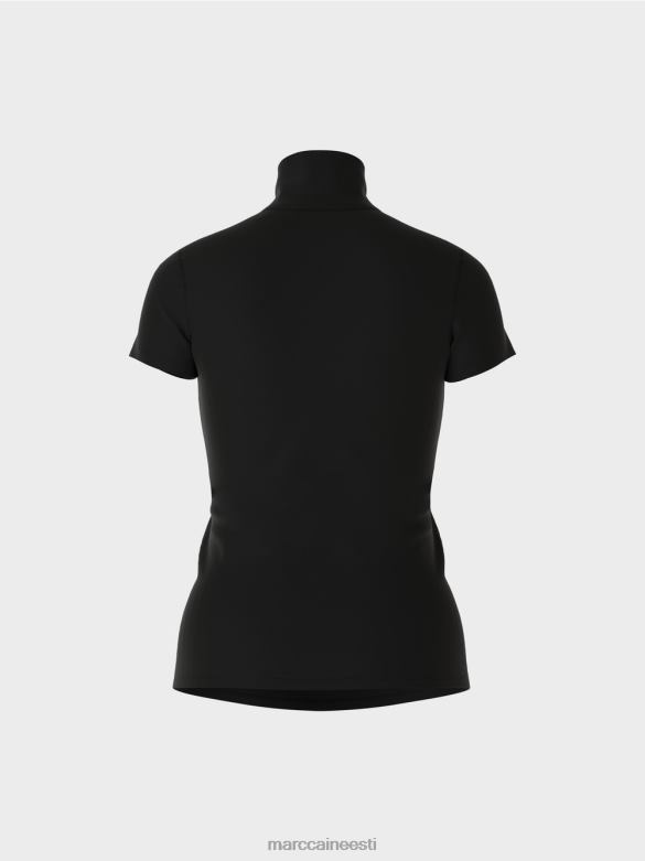 Marc Cain Riietus kõrge kaelusega t-särk J8DT1342 must