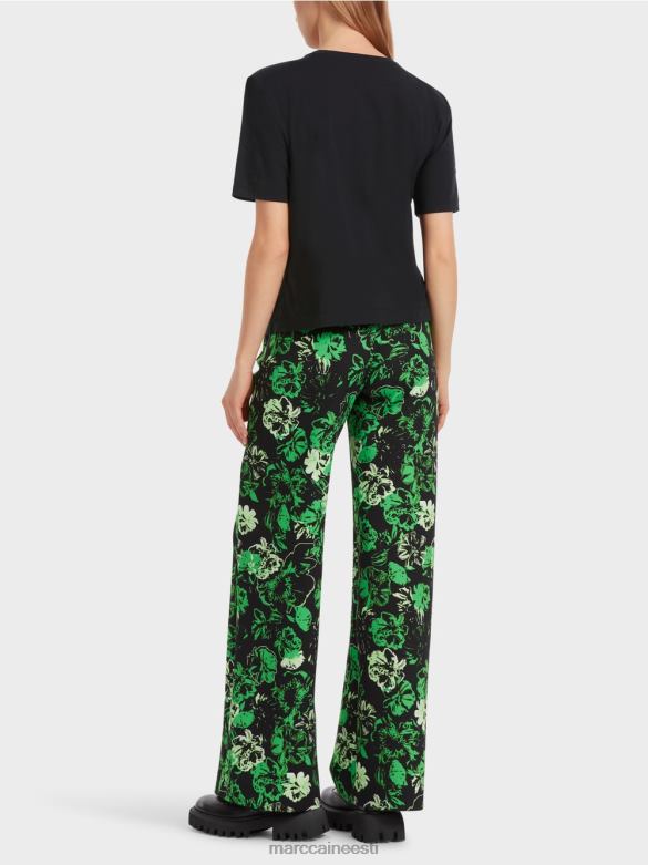 Marc Cain Riietus karbi lõikega t-särk J8DT1247 must