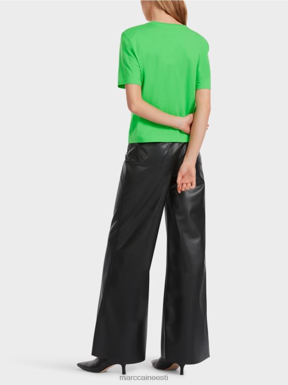 Marc Cain Riietus karbi lõikega t-särk J8DT1249 tume õunaroheline