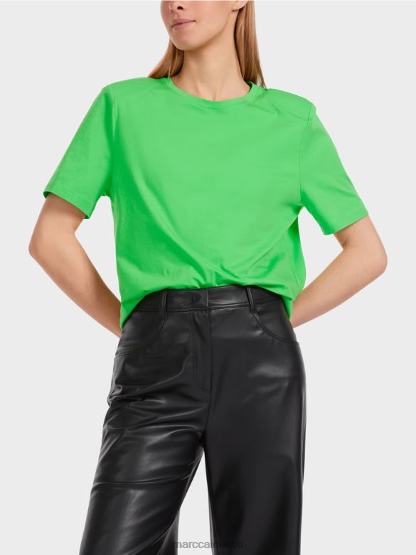 Marc Cain Riietus karbi lõikega t-särk J8DT1249 tume õunaroheline