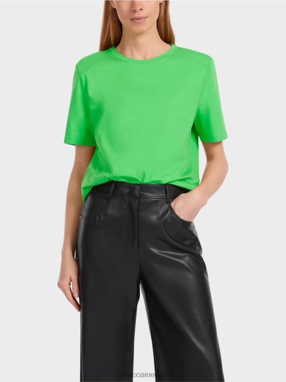 Marc Cain Riietus karbi lõikega t-särk J8DT1249 tume õunaroheline