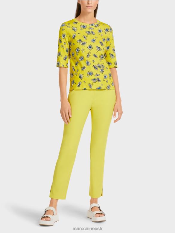 Marc Cain Riietus karikakra mustriga t-särk J8DT1442 roheline väävel