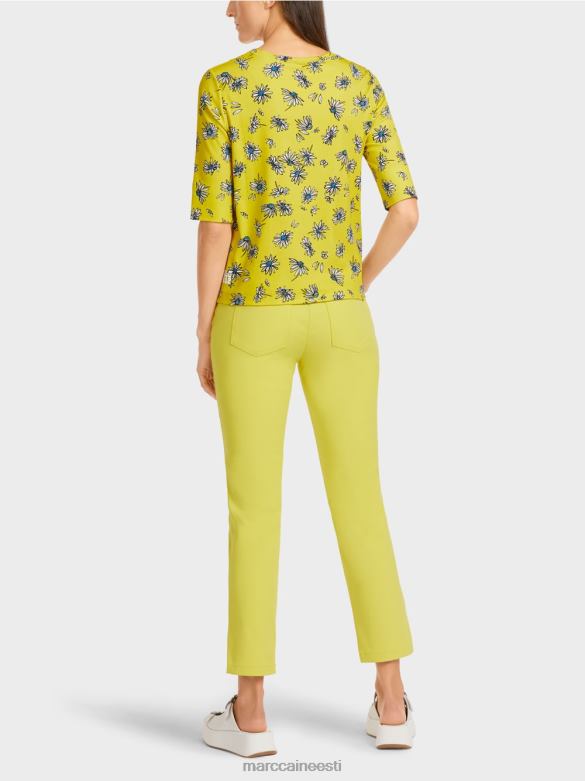 Marc Cain Riietus karikakra mustriga t-särk J8DT1442 roheline väävel