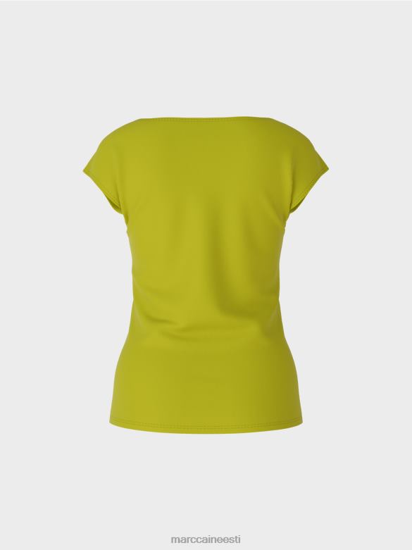 Marc Cain Riietus keha kallutav t-särk J8DT1330 särav oliivroheline