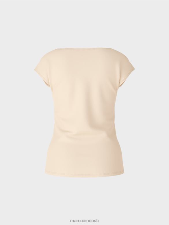 Marc Cain Riietus keha kallutav t-särk J8DT1338 tume kreem