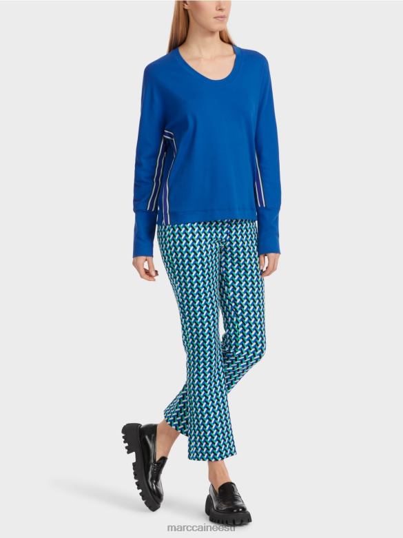 Marc Cain Riietus kimono kujuline t-särk J8DT1239 särav kuninglik sinine