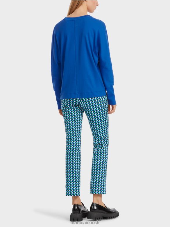 Marc Cain Riietus kimono kujuline t-särk J8DT1239 särav kuninglik sinine