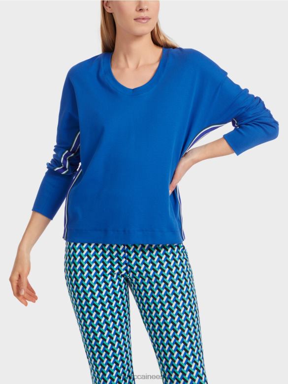 Marc Cain Riietus kimono kujuline t-särk J8DT1239 särav kuninglik sinine